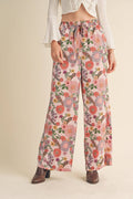 EXCLUSIVE PRINT HIGH RISE SATIN PANTS MP2709