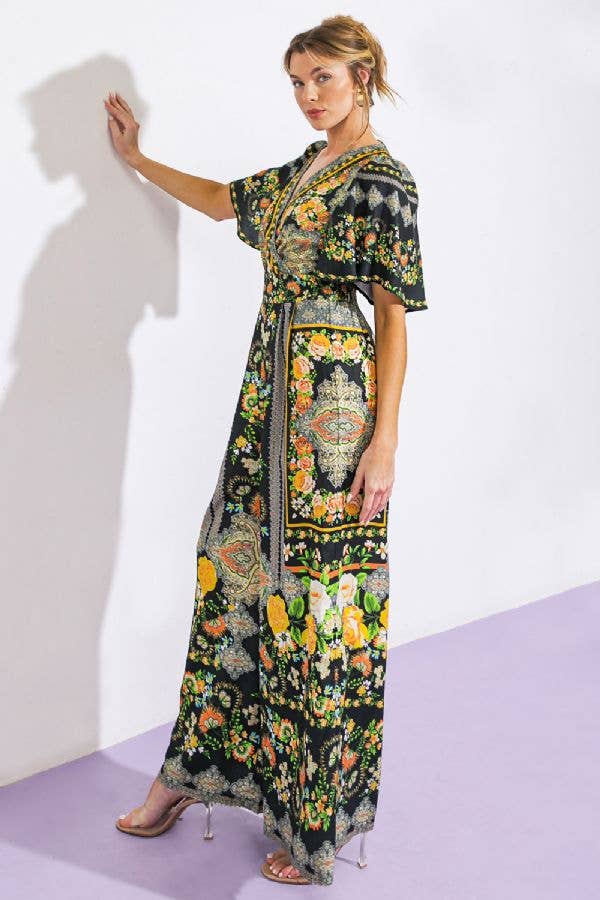 A printed woven jumpsuit - IP7359