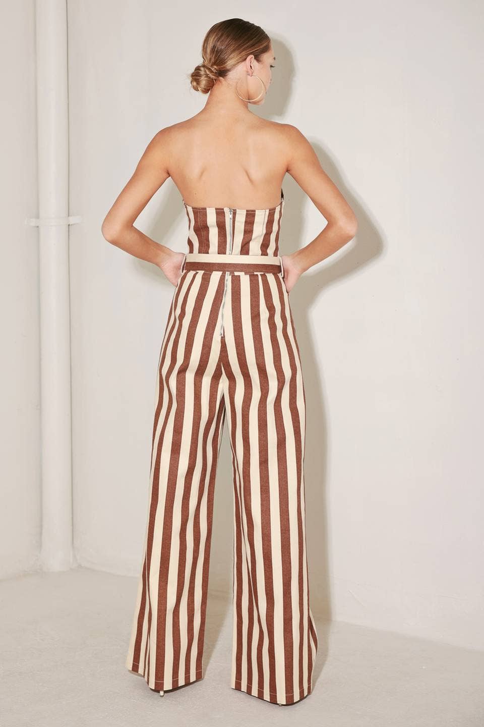 A printed woven jumpsuit - FP2097 BRICK MULTI