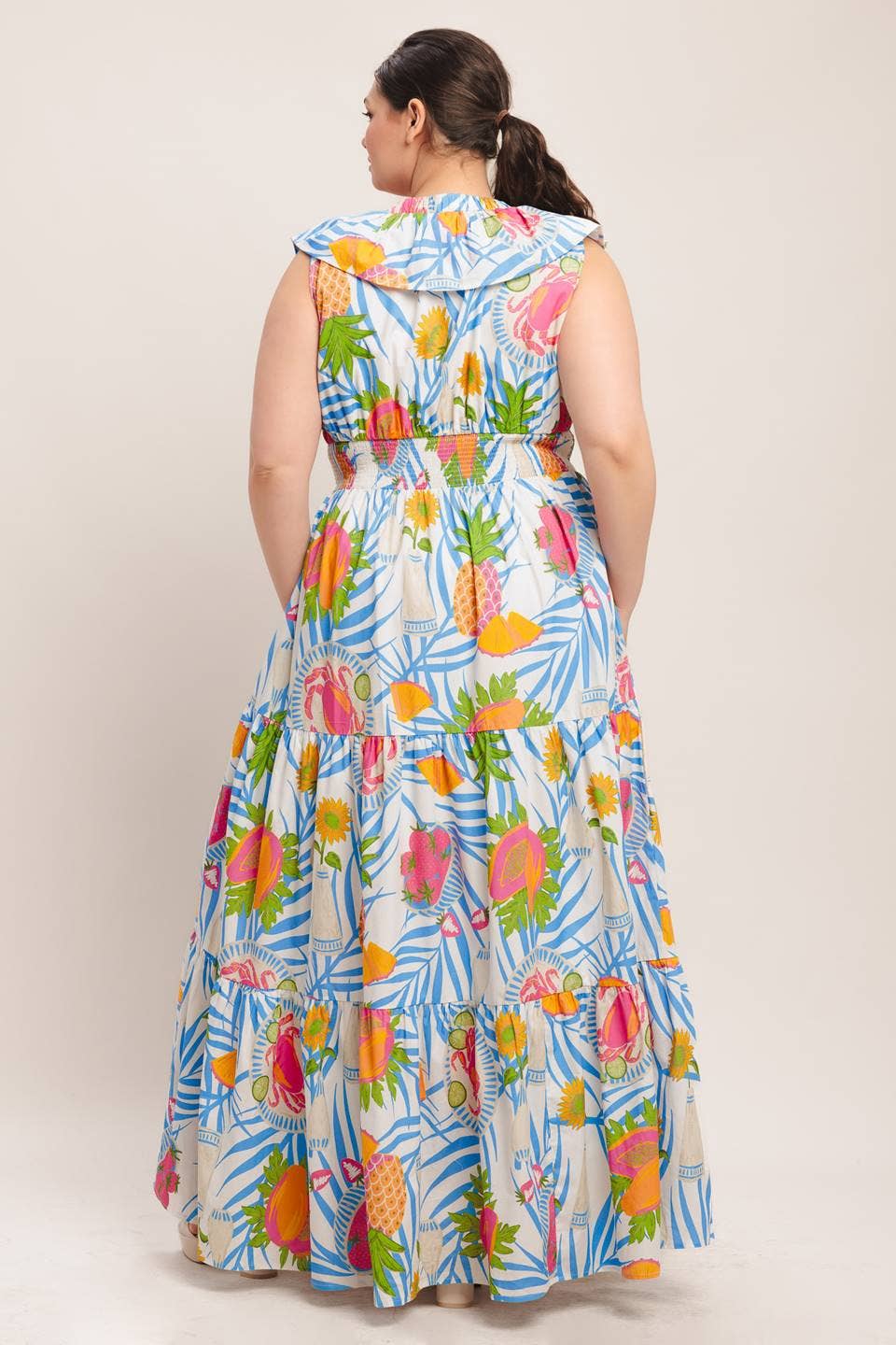 A printed woven maxi dress - ID23187-P