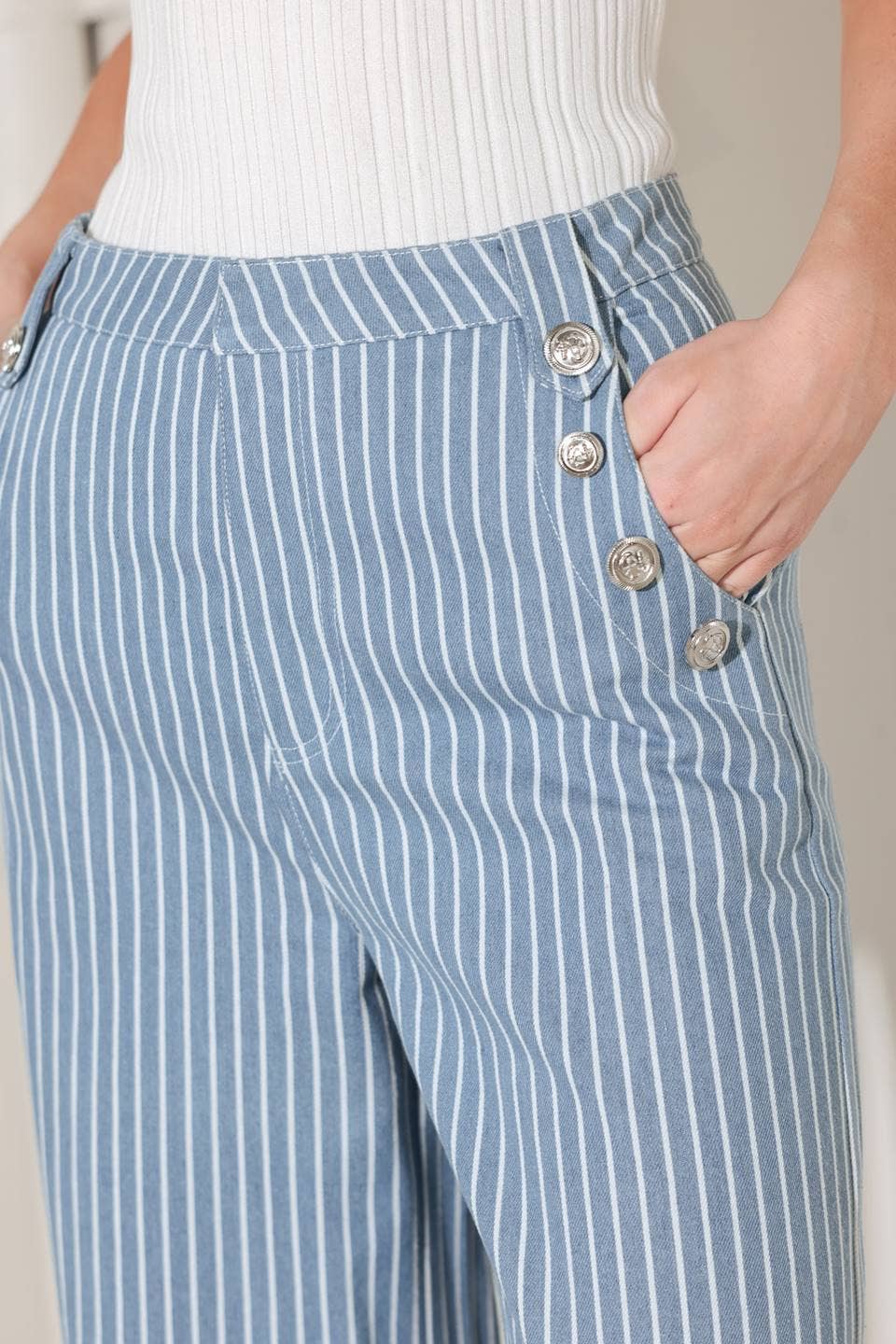 A striped woven pant - FP1916T