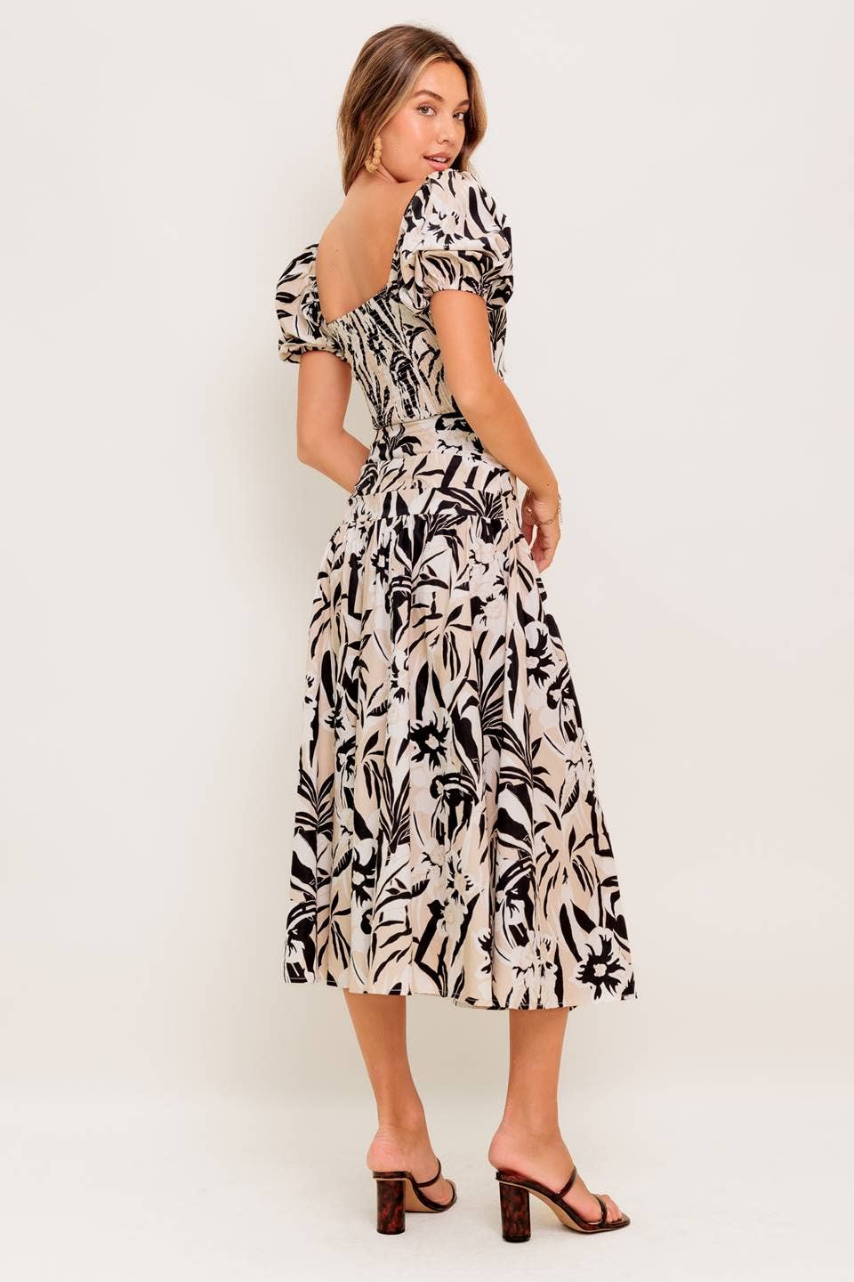 A printed woven top and skirt set - IT13659-SET