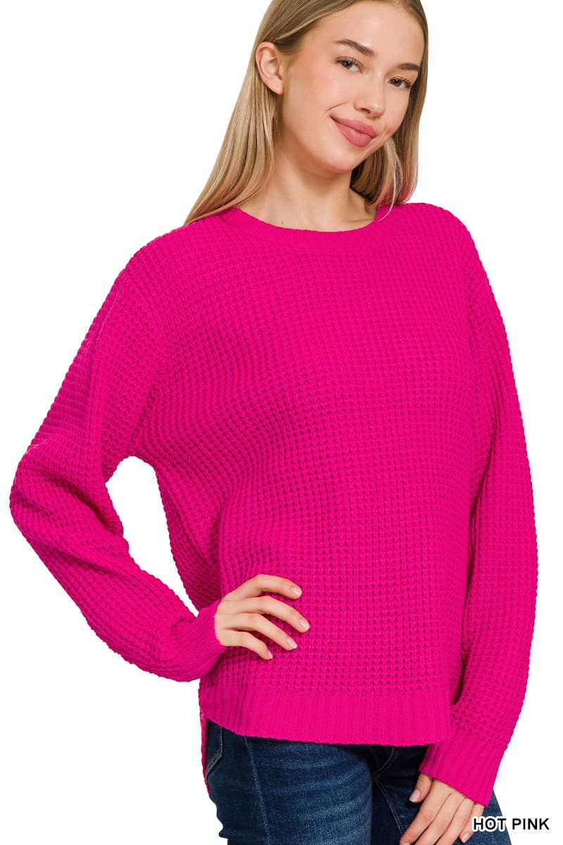 `Basic Waffle Sweater