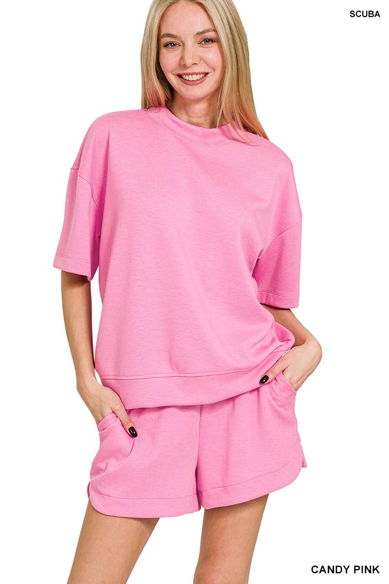 `Scuba Top & Dolphin Shorts 2PC Set Zenana