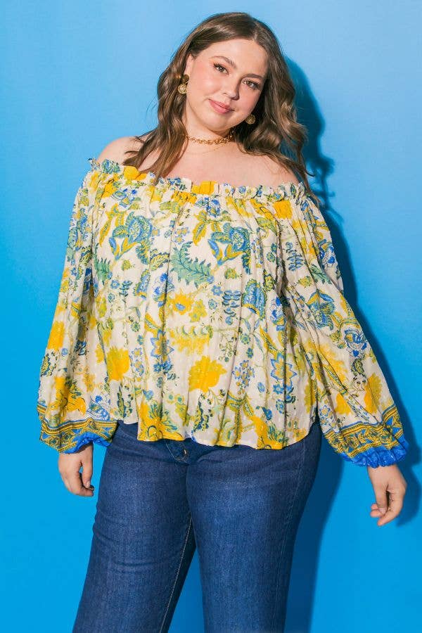 A printed texture woven top - ITP12235