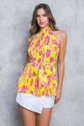 A printed woven top - IT12460