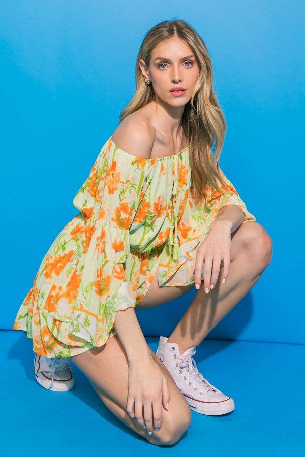 A Printed Romper -IP7348