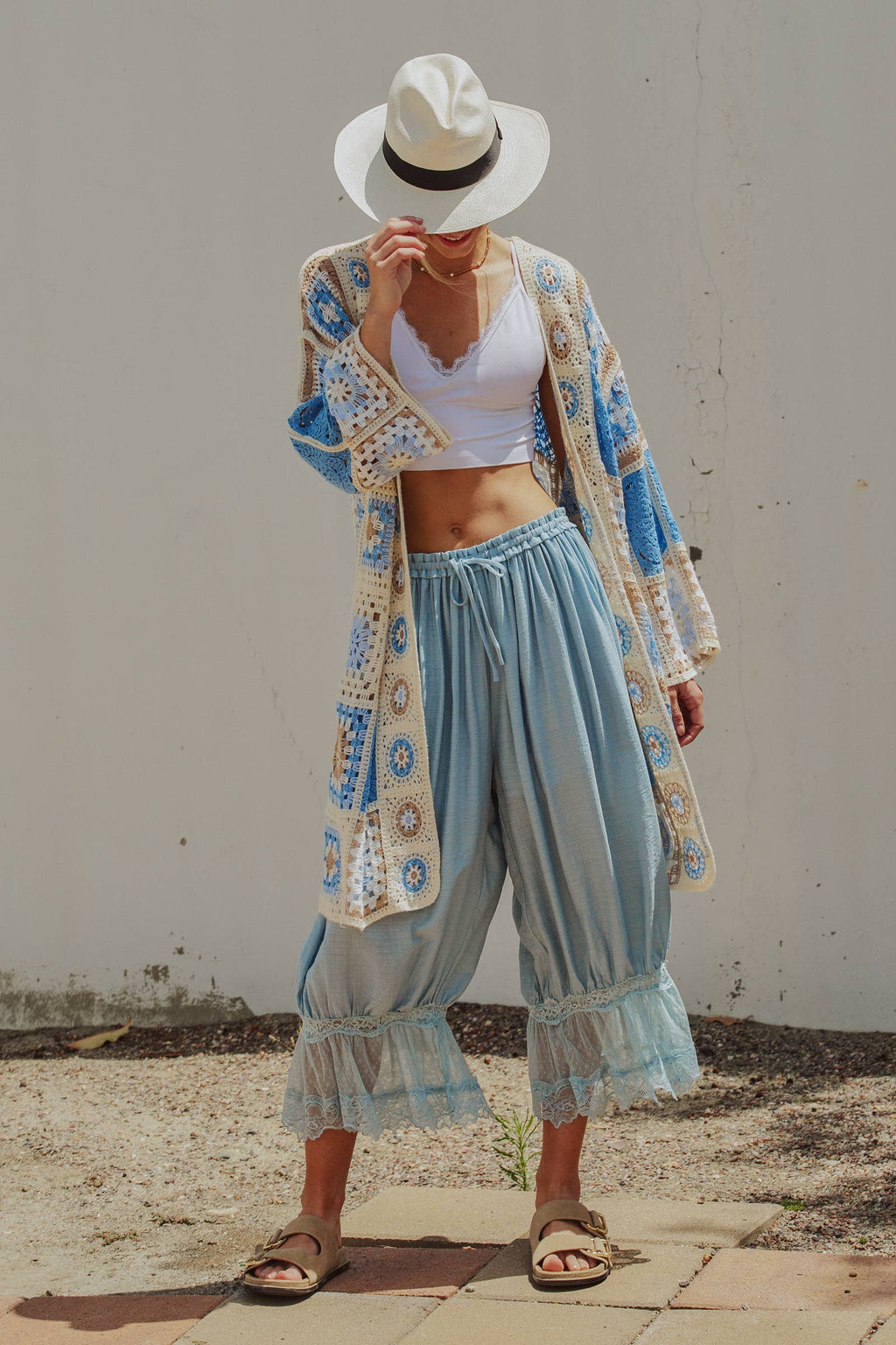 Granny Square Crochet Patchwork Duster Cardigan