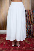 FLORAL EMBROIDERY DETAIL MIDI SKIRT