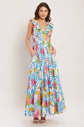 A printed woven maxi dress - ID23187