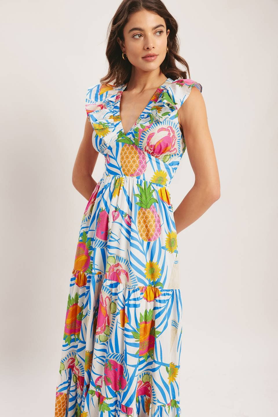A printed woven maxi dress - ID23187