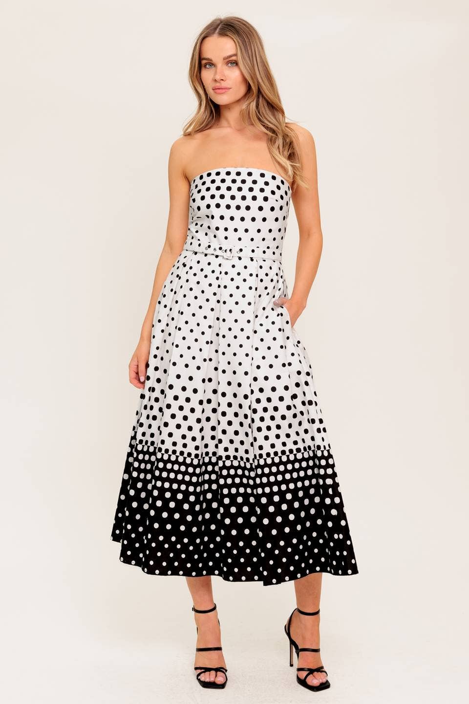 A printed woven midi dress - ID22456