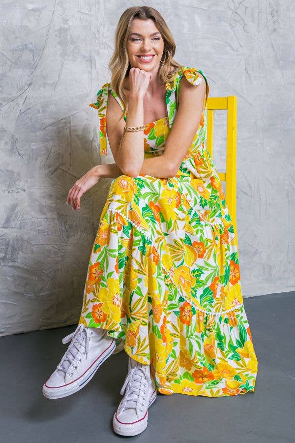 A printed maxi dress - ID20208