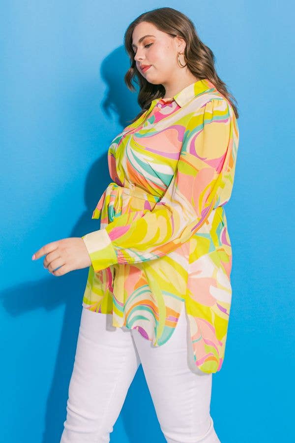 A printed woven top/dress - ITP1224