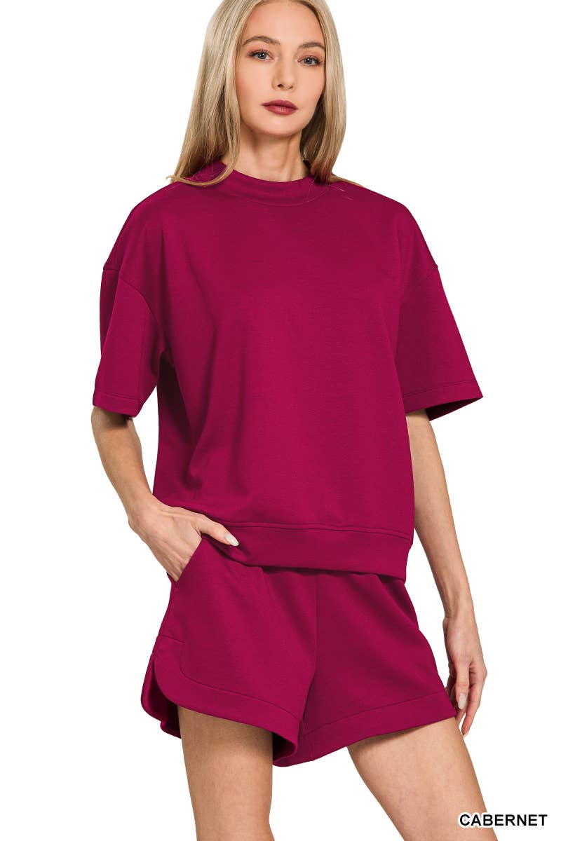 `Scuba Top & Dolphin Shorts 2PC Set Zenana