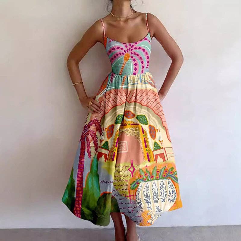 Elegant Floral Maxi Dress for Women