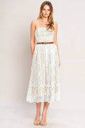 A woven lace midi dress - ID23640