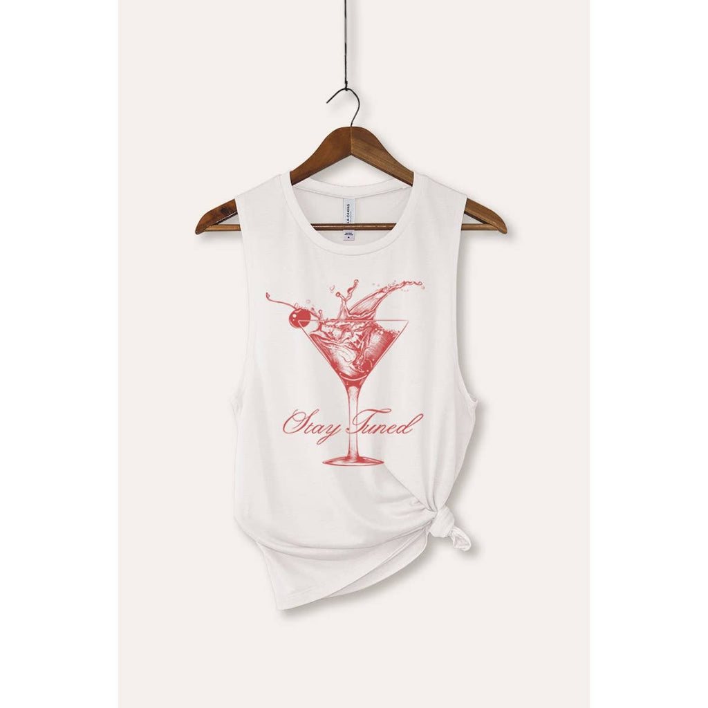 Cocktail Glass Splash Graphic Women's Jersey Tank Top